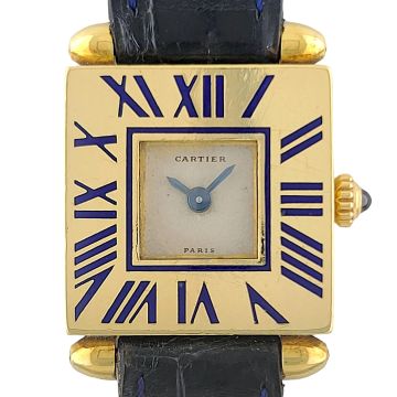 Cartier Quadrant RARE Ref A100 Blue Enamel Small Model Obus Mini warrens watches