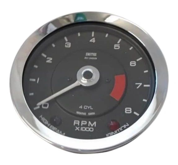 Réplique Tachymètre Smiths 0-8000 Tr/min – Neuf Pour électronique Ou électrique – Diamètre 85 Mm