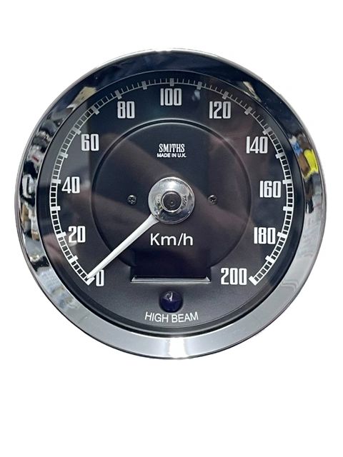 SN6144-003CB Smiths MGB Speedometer Black Stepping Motor Electric 0-200 ...