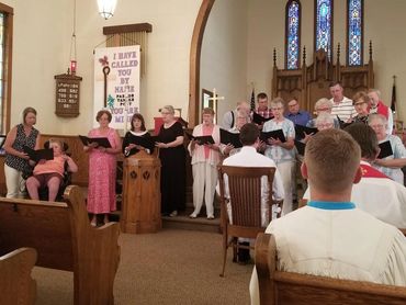 Joint Church Choir sang at Pastor Post's ordination and installation
