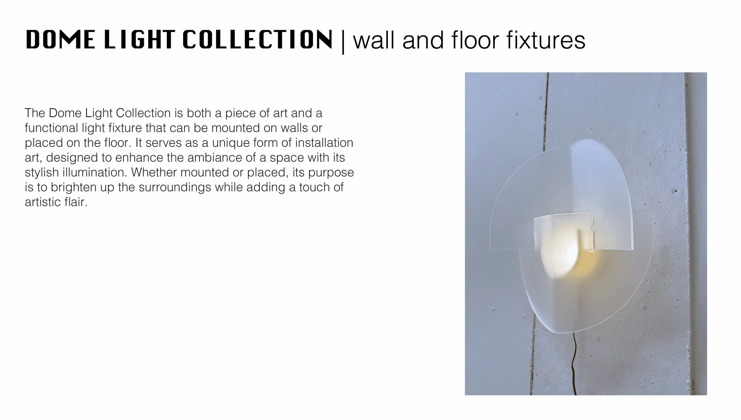 Modern Dome Light Collection wall fixture with artistic translucent design.
