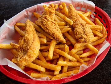 fries and chicken tenders
