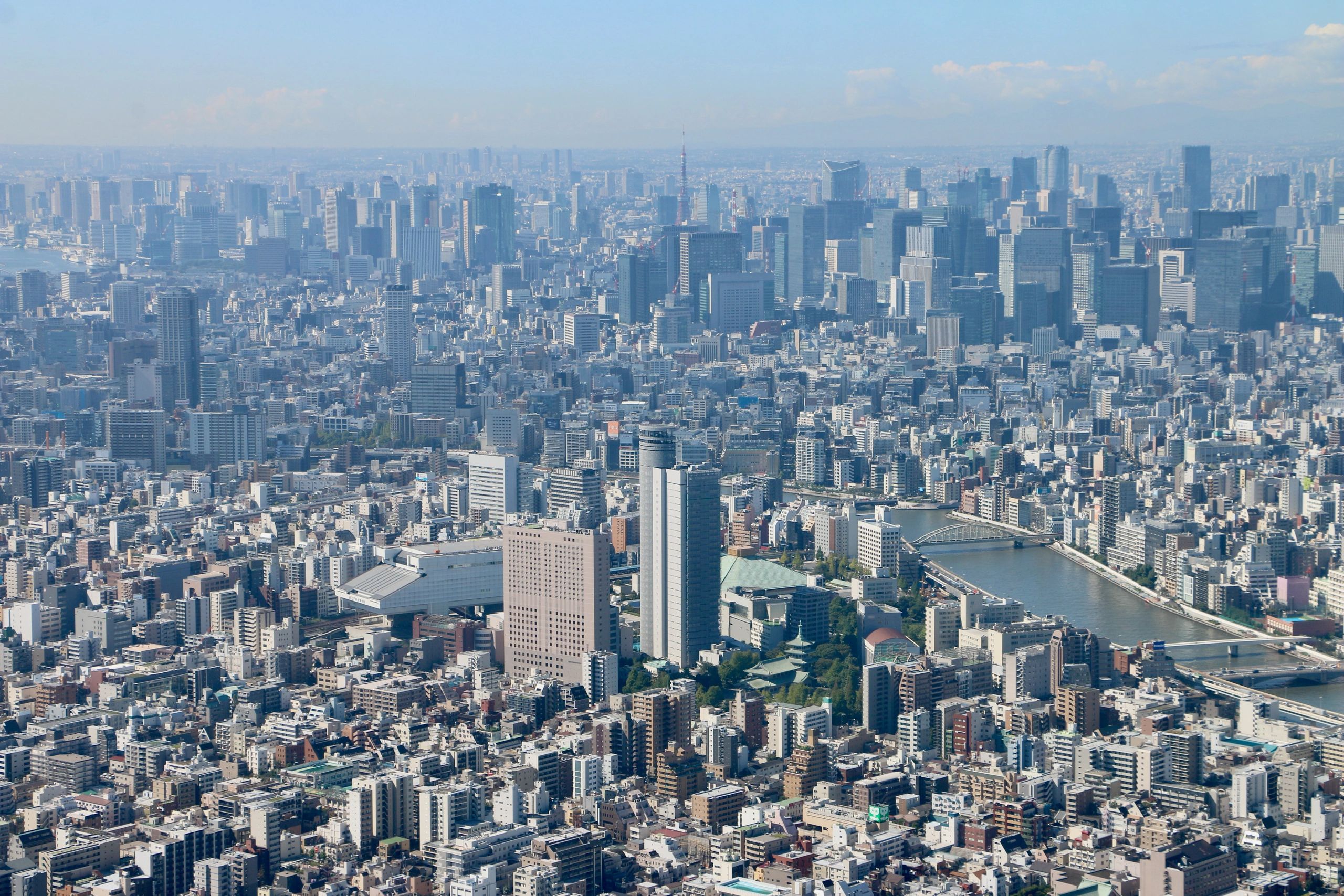 Tokyo as seen from the viewing platform of the Tokyo Skytree