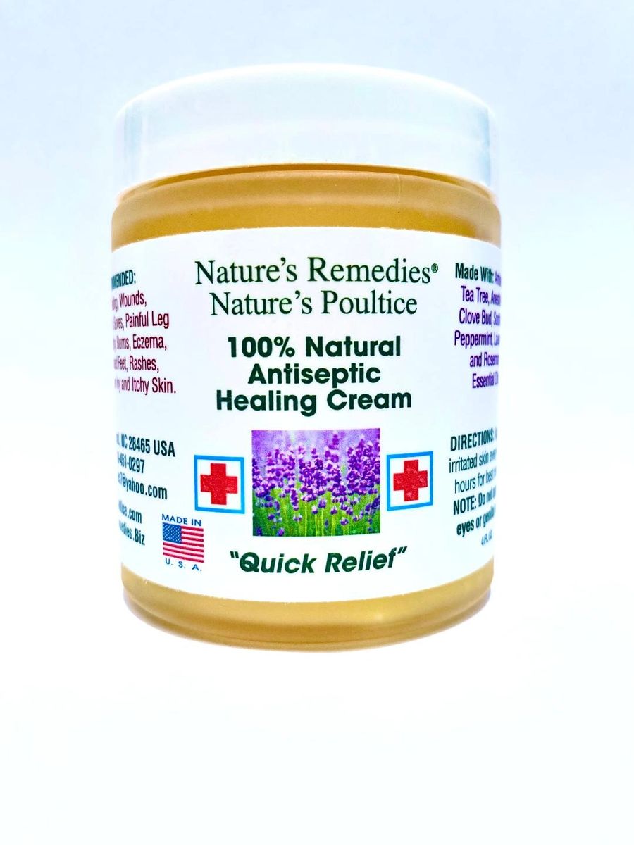 "100 Natural Antiseptic Healing Cream" Heals and Soothes Infected Skin