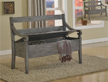  KENNEDY STORAGE BENCH                 45" X 19.5" X 34.5"H  