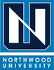 Northwood university logo in blue and white color 