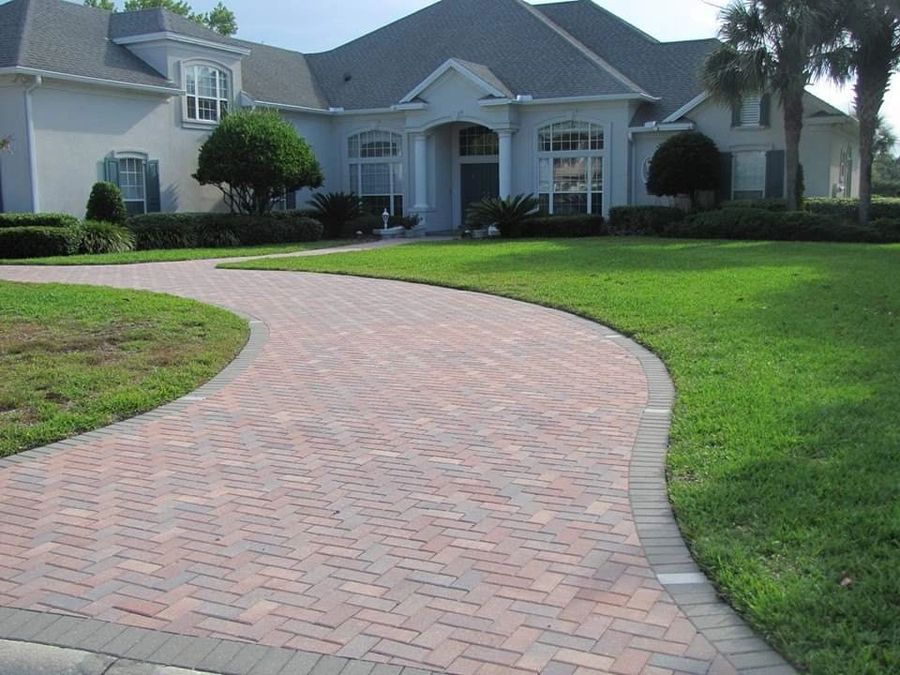 Paver patio and outdoor living area