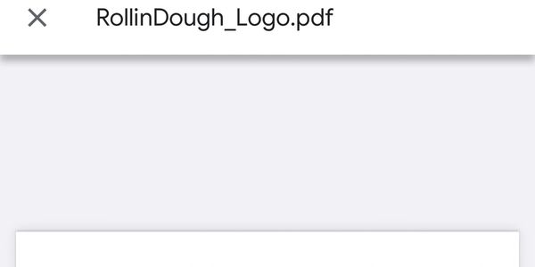 Logo of Rollin' Dough wood-fired pizza.