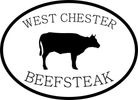 Logo with a cow silhouette and text "West Chester Beefsteak."