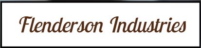 Flenderson Industries logo with brown cursive text.