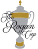 Elegant trophy logo with gold and silver colors.