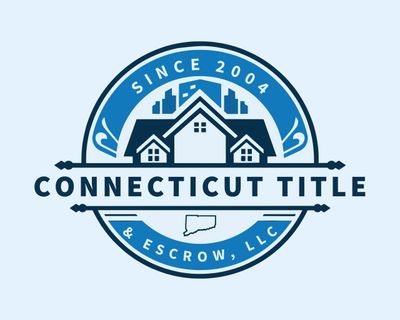 Connecticut Title &amp; Escrow, LLC logo with houses and cityscape.