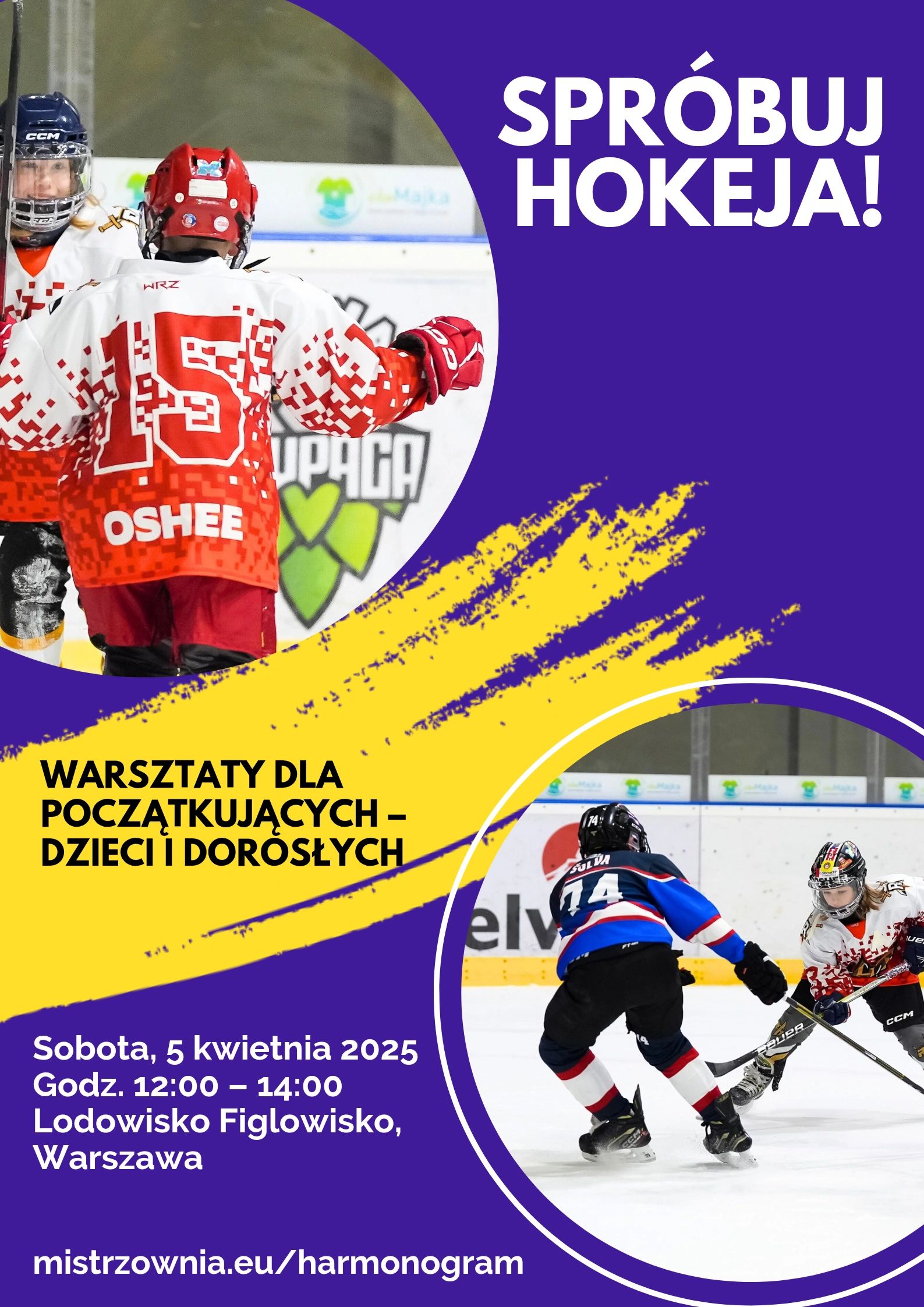 SPRÓBUJ HOKEJA! Warsztaty dla początkujących – dzieci i dorosłych
