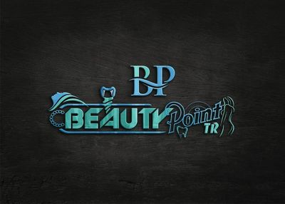 Logo for Beauty Point TR with dental and beauty icons in blue hues on dark background.