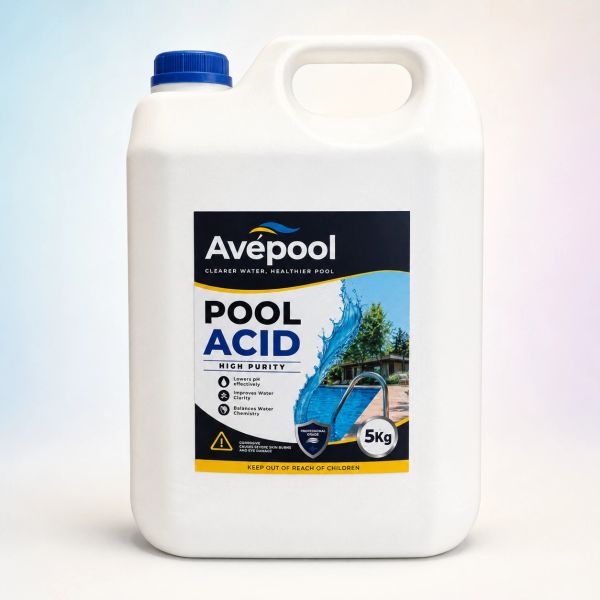 5kg Avepool pool acid container for clearer water.