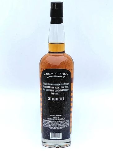 back label of whiskey bottle