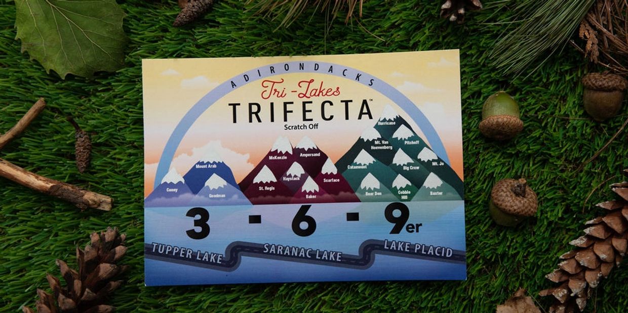 Adirondacks Tri-Lakes Trifecta Hiking Challenge Journal Scratch Offs