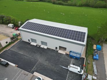 Commercial solar panel installation for a bussiness in dorset