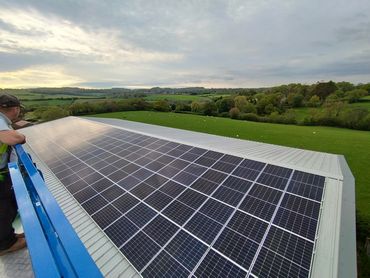 Industrial 50kw solar panel installation for a commercial business in Devon UK
