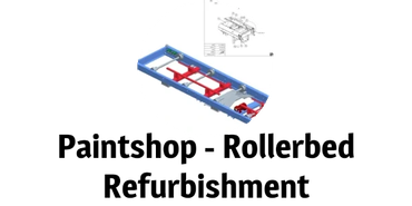 3D model of a vehicle chassis with technical drawings.