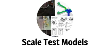 Collage of mechanical designs and engineering concepts in four quadrants.