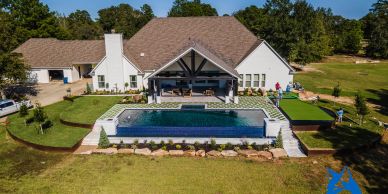 Large house with pool and spacious backyard.