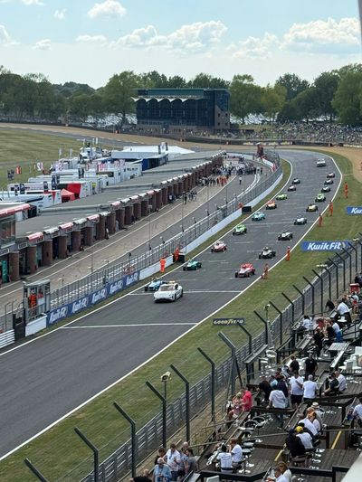 View of track from private hire suite - Brands Hatch