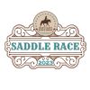 Decorative logo for the 2023 Saddle Race event with a horse icon.