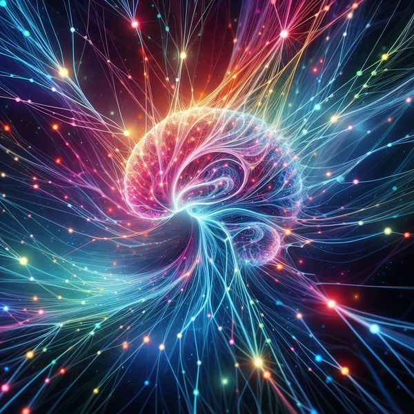 Dynamic connections within a neural network, symbolizing continuous learning and adaptation.