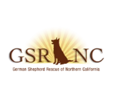 Logo with a dog silhouette and the text GSR NC.