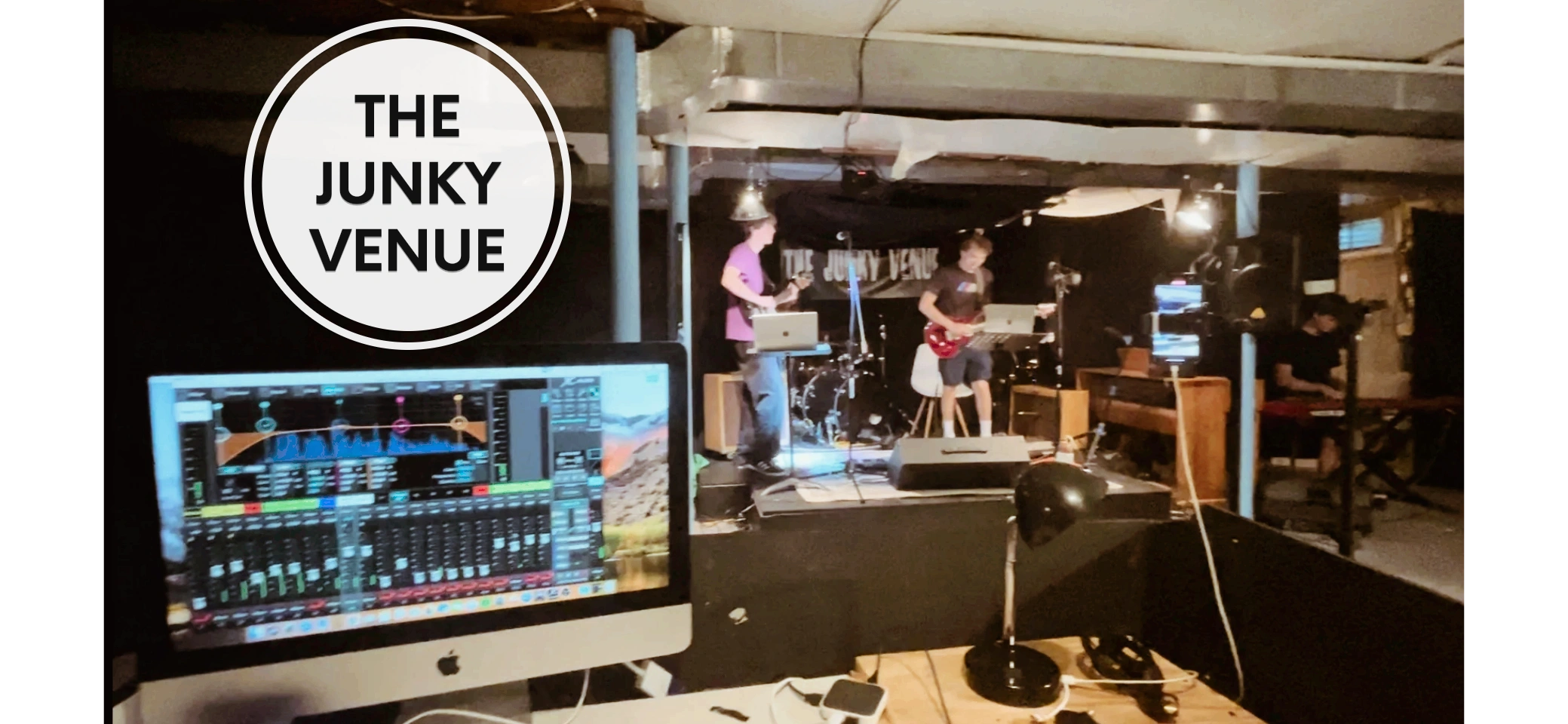 Band rehearsing at The Junky Venue