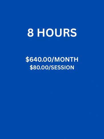 Pricing information for 8 hours of service.