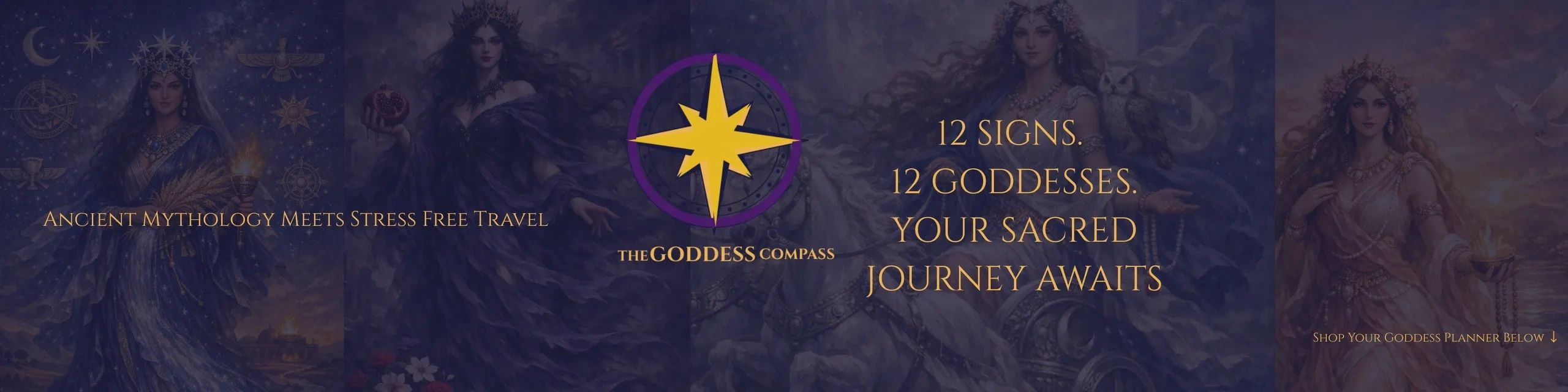 The Goddess Compass 12 zodiac sign goddess travel planners