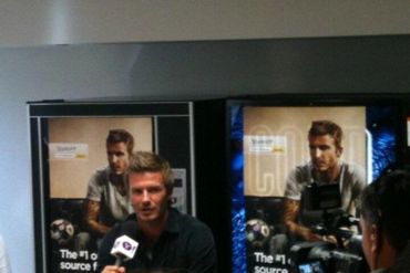 David Beckham, Yahoo! offices 