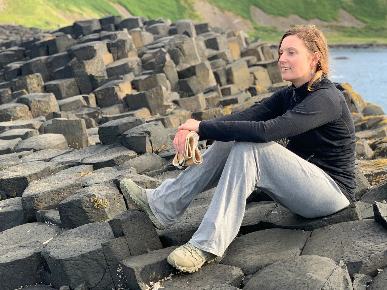 Kate Christensen at Giant's Causeway. in Northern Ireland.