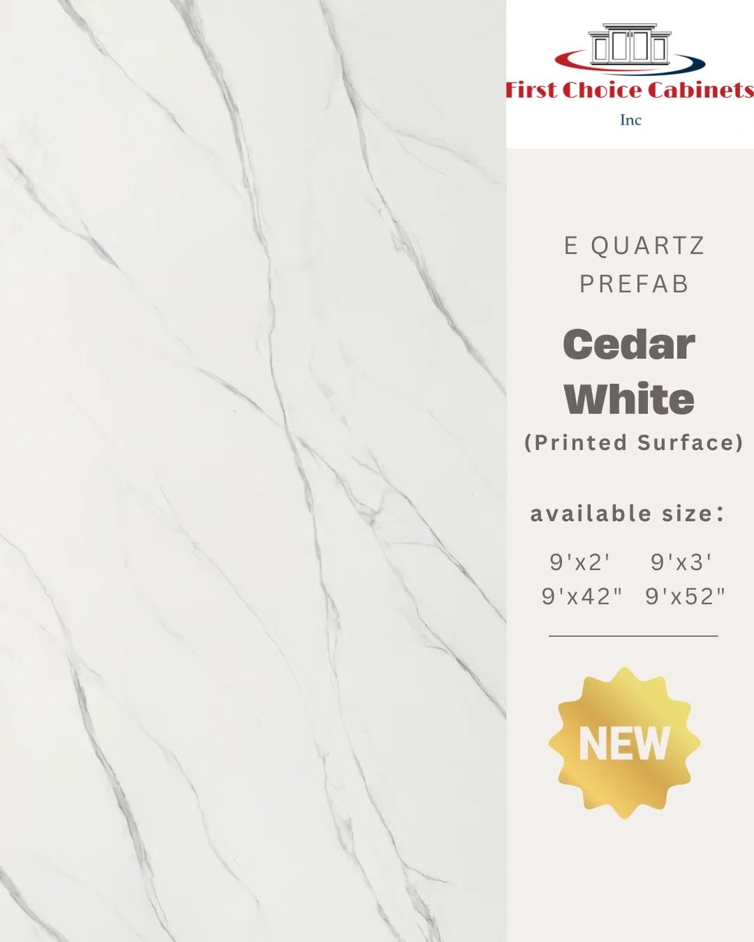 New Quartz FIRSTCHOICE CABINETS
