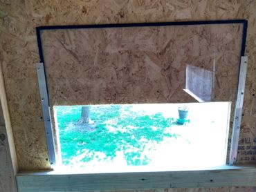 DIY h track sliding deer blind deer stand hunting window
