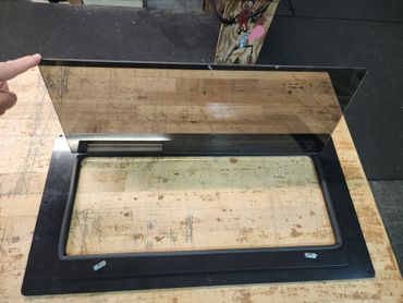 12x24 tinted hinged deer blind window.
mounts in 10x22 hole.