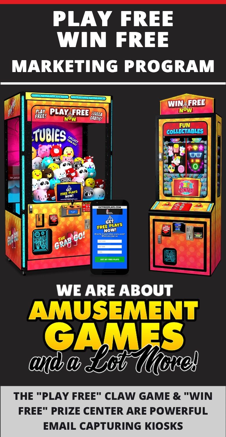 Free Games & Prizes Amusement Kiosks with Marketing Technology