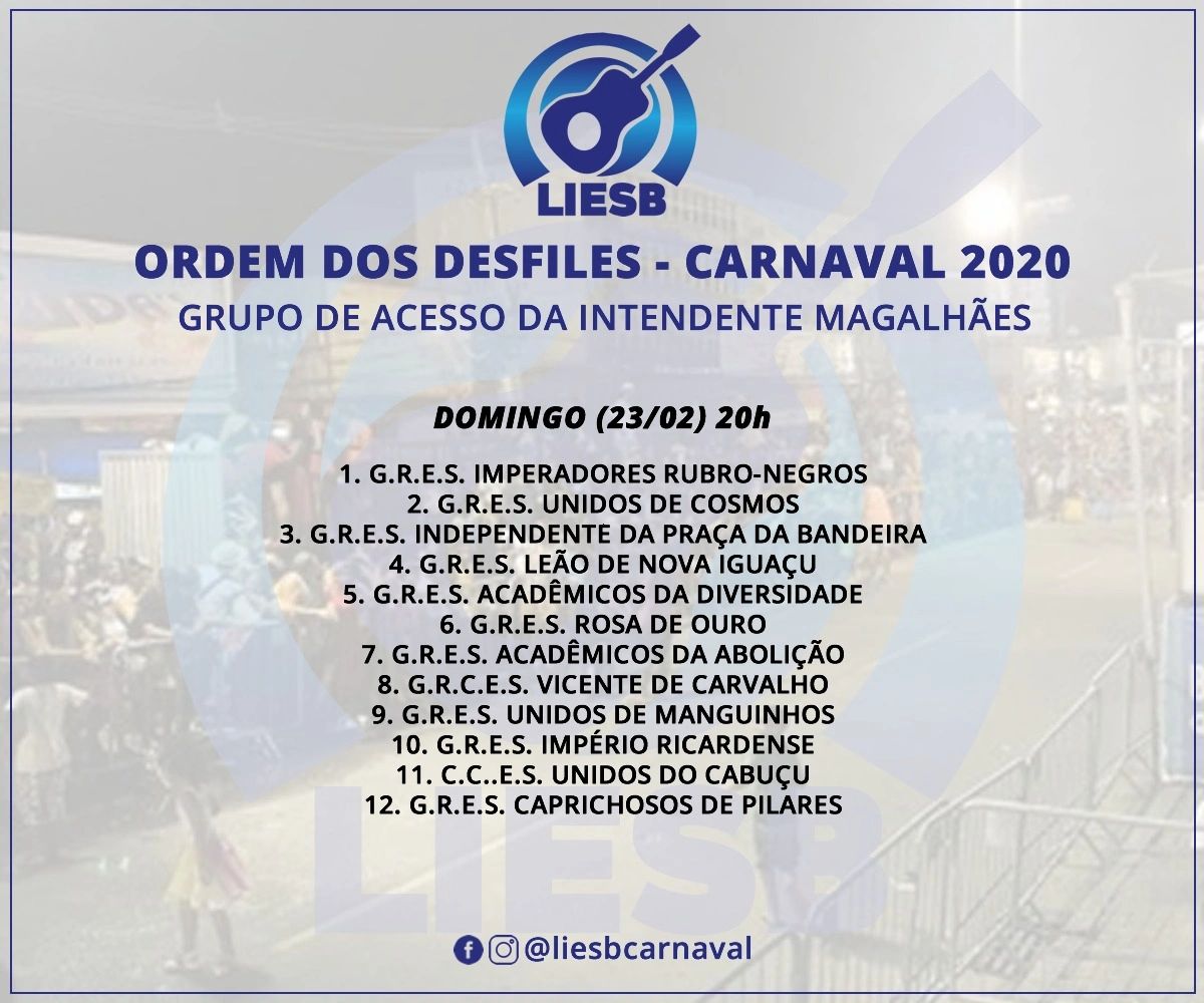 SAMBA NA INTENDENTE - Carnaval das Escolas de Samba que desfilam na  Intendente Magalhães