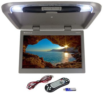 Rockville RVM20FD-GR 20" TFT Grey Flip Down Car/SUV Monitor w/USB/SD/Video Games