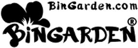 Bingarden.com logo with floral design.