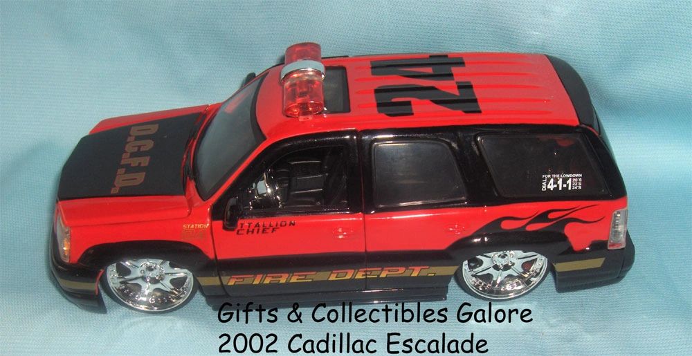 2002 CADILLAC ESCALADE FIRE DEPT. Diecast Collectible Model Car 1