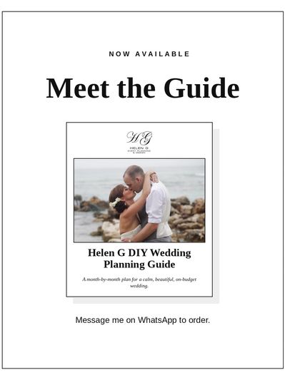 Advertisement for Helen G DIY Wedding Planning Guide.