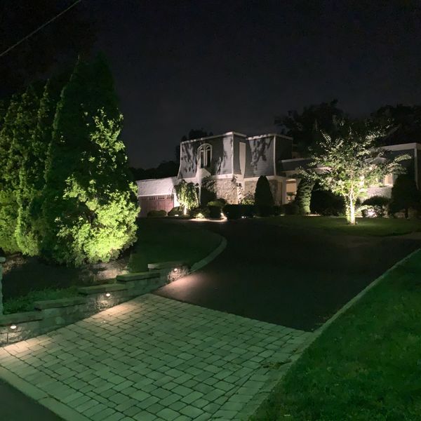 Front Yard abd Arb uplighting