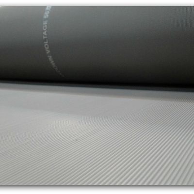 Rubber mats for electrical insulation, ribbed design with IEC 61111 approved marking
