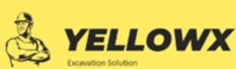 Logo of YELLOWX Excavation Solution with a construction worker icon.