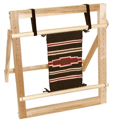 student loom weaving 