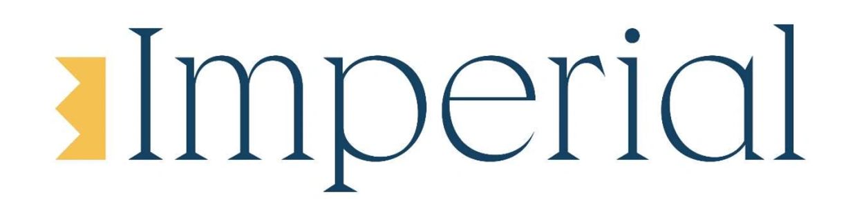 Logo of Imperial with a stylized yellow emblem on the left.