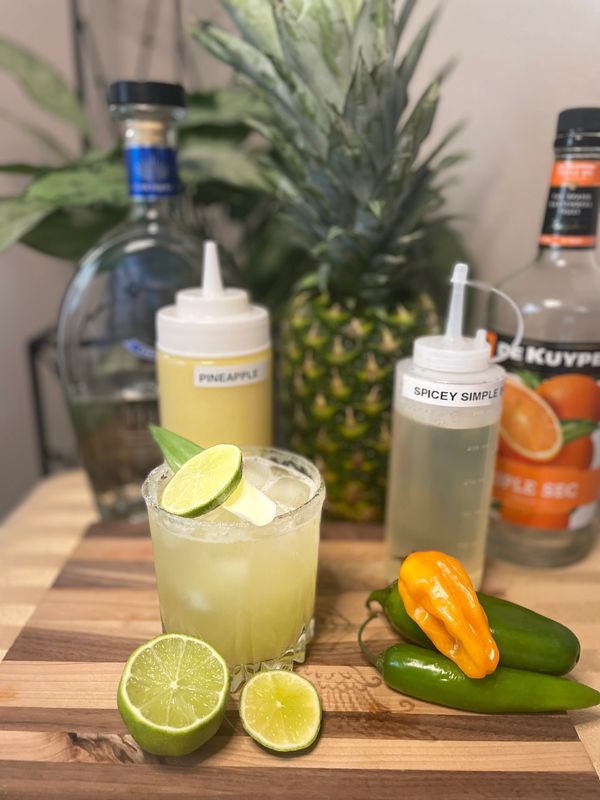 Spicey pineapple margarita. 
